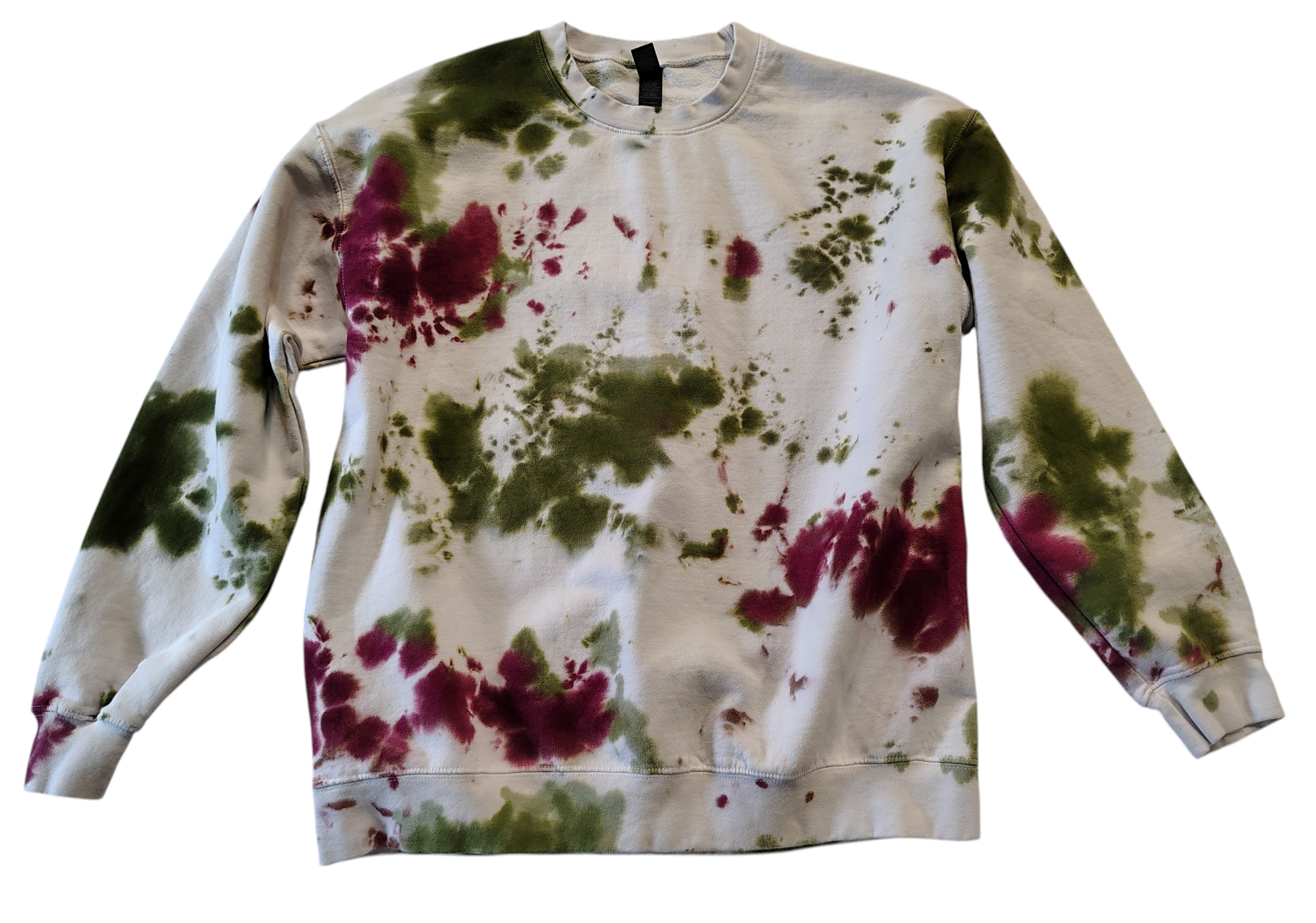 Woodland Berry Tie Dye Sweatshirt -Adult L - Cottagecore Crewneck