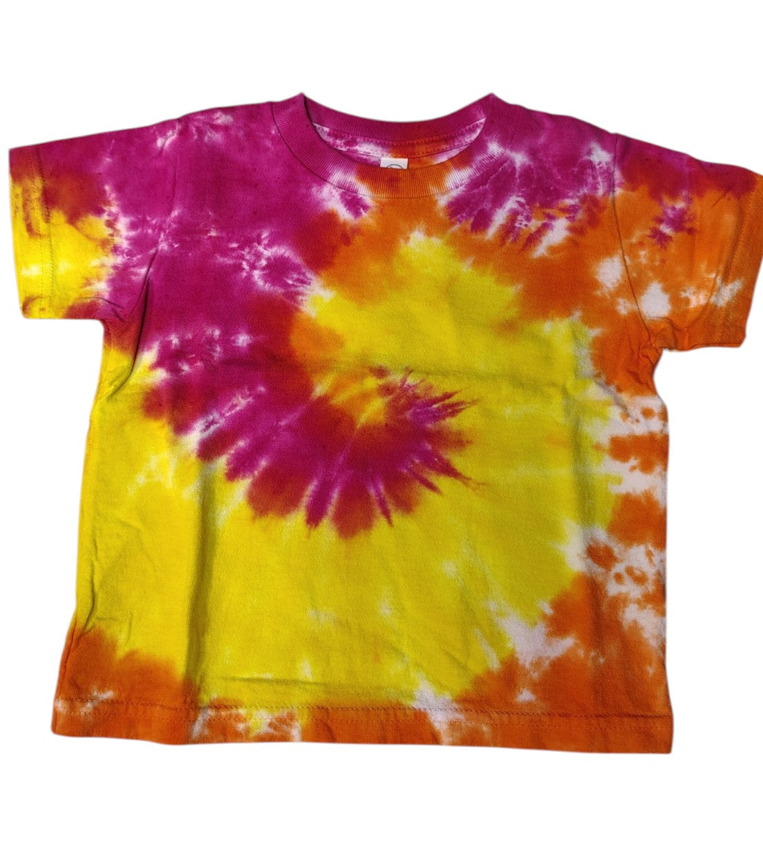 Sunset Pop Spiral Shirt - Youth 3T - Handmade Tie-Dye
