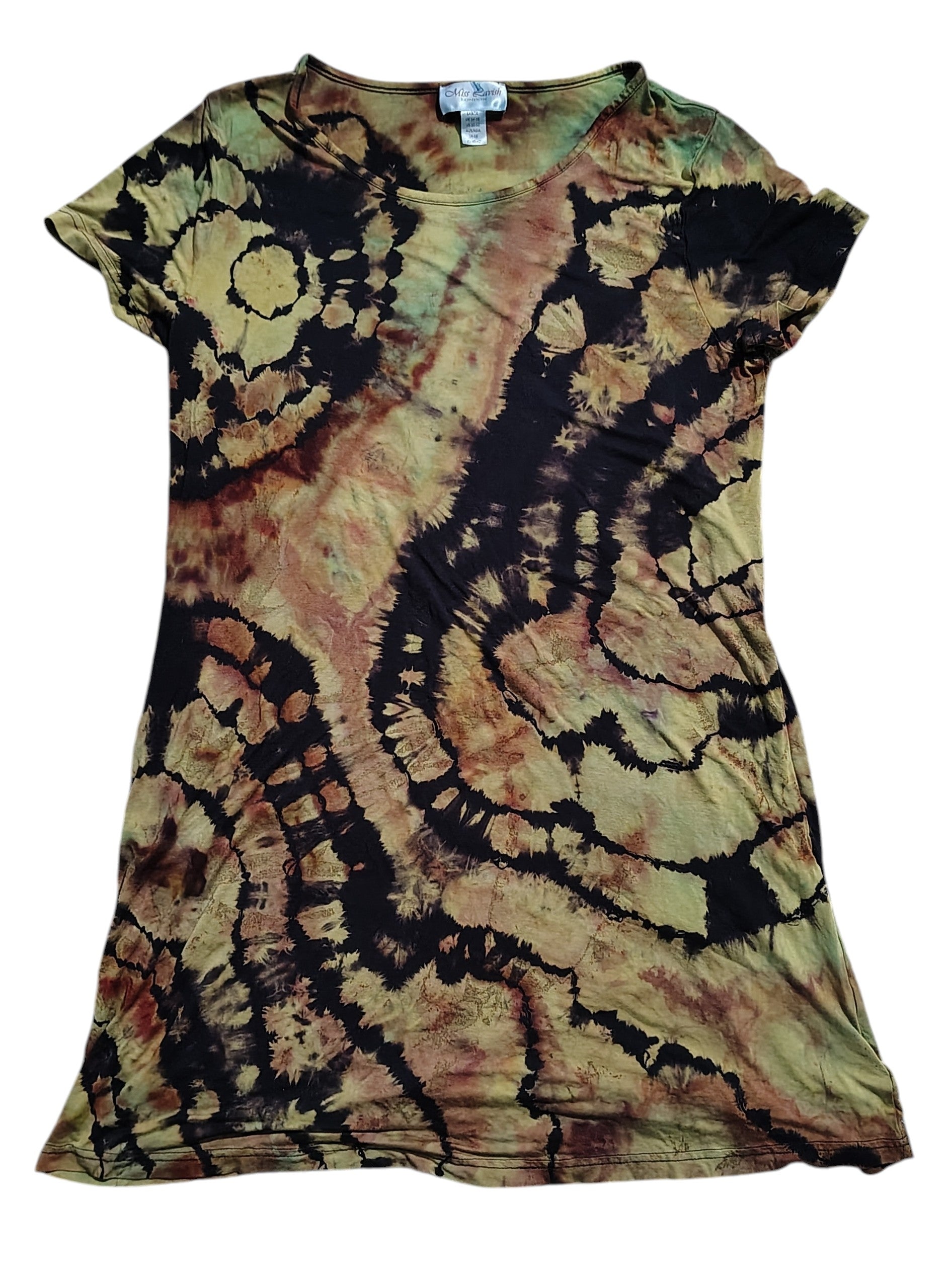 Earthbound Geode Dress - Adult L - Handmade Ice-Dye