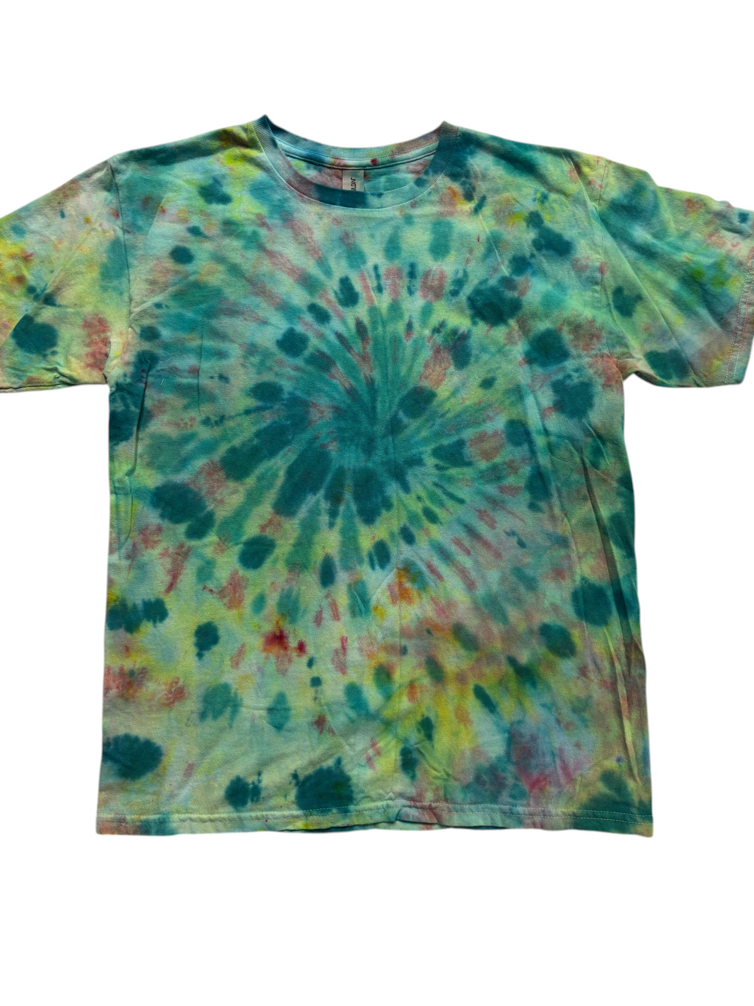Teal Burst Tie-Dye Kids Shirt – Youth XL