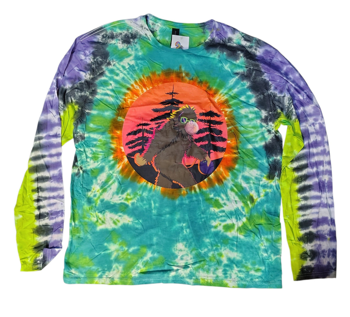 Bigfoot Original - Adult XL Long Sleeve - Handmade Tie-Dye