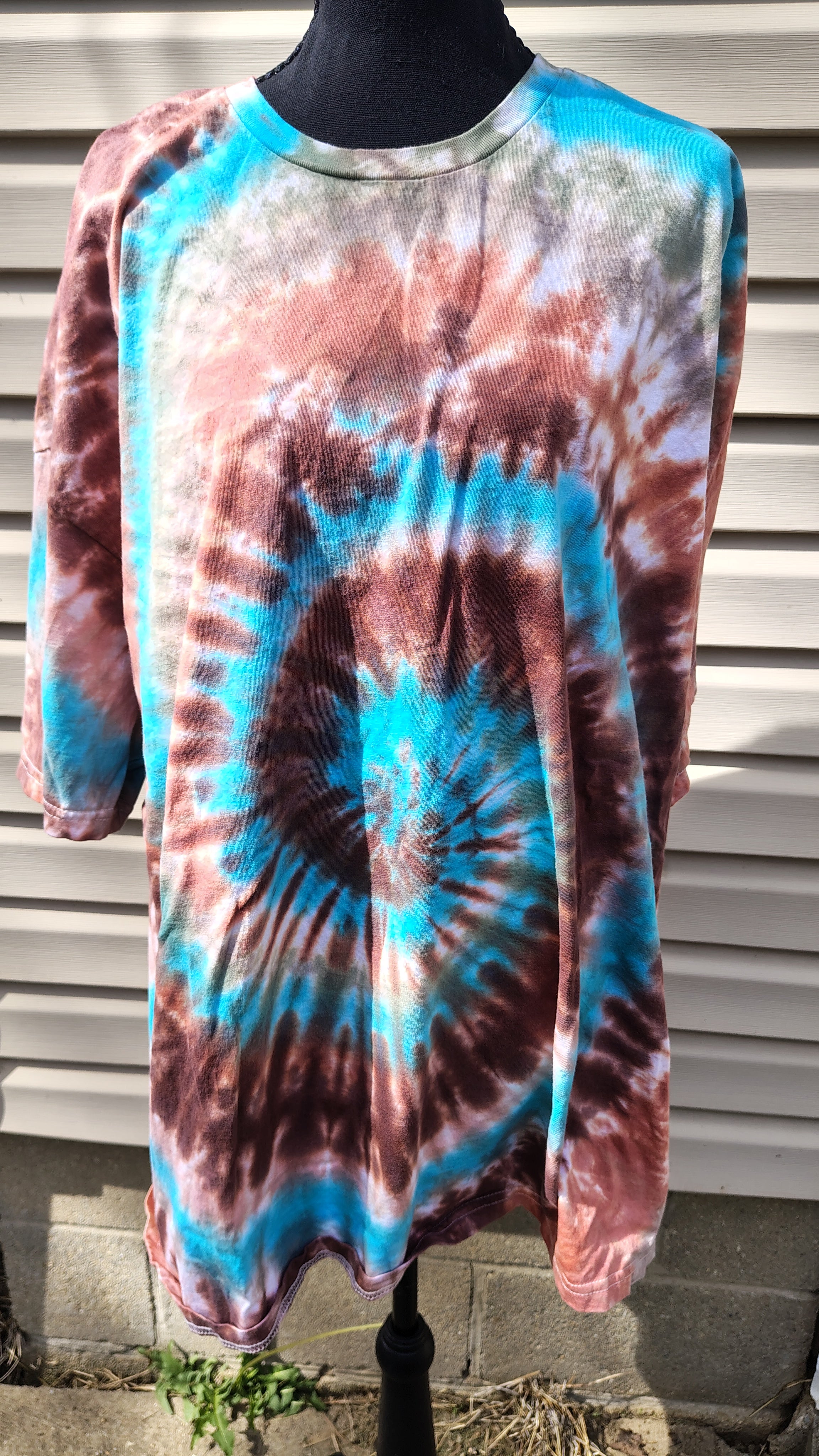 Rusted Cashmeres - Tidal Earth Spiral Tee - Adult 4X - Handmade Tie-Dye
