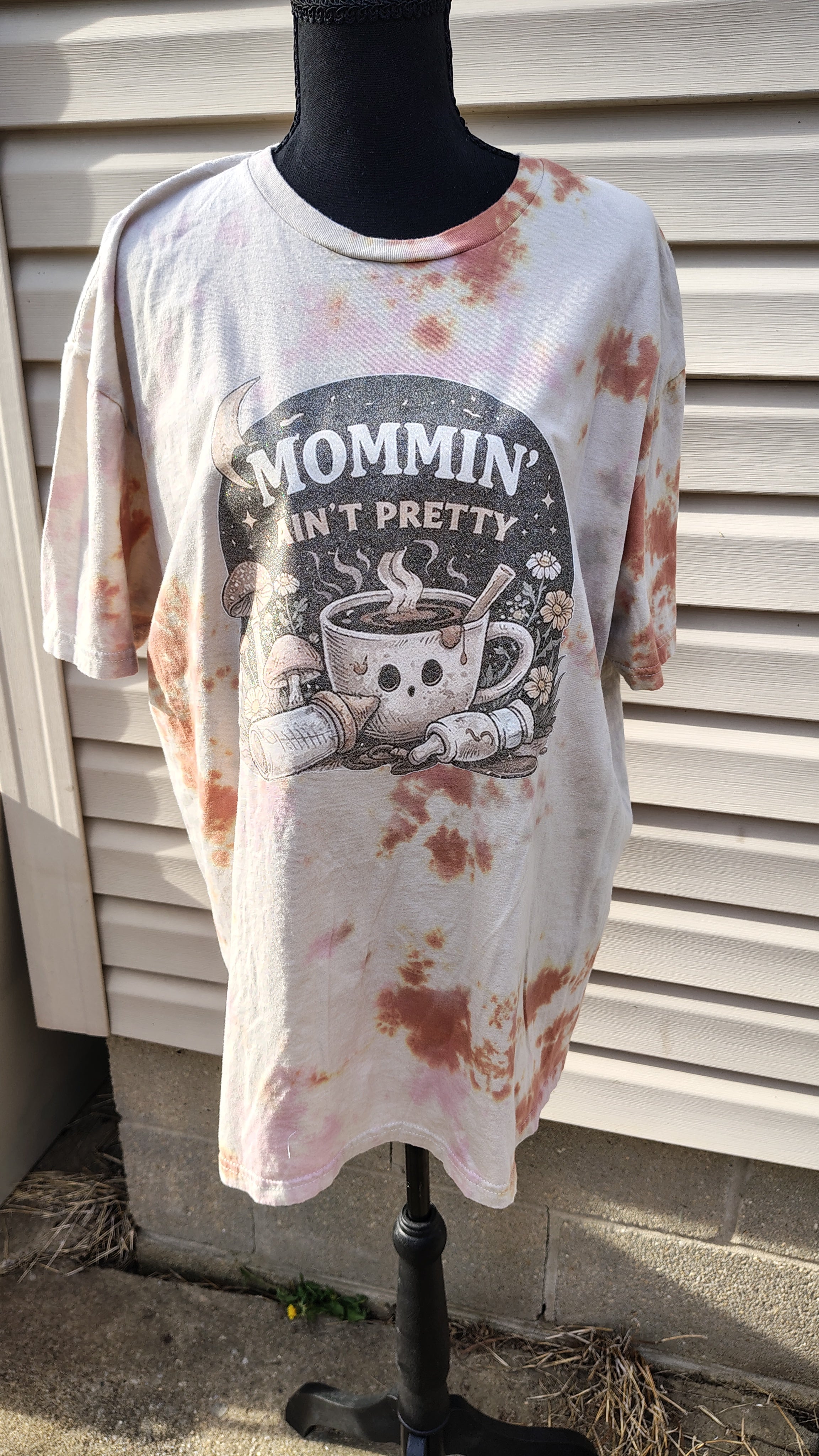 Mommin' Ain't Pretty Scrunch Dye - Adult XL - Handmade Tie-Dye