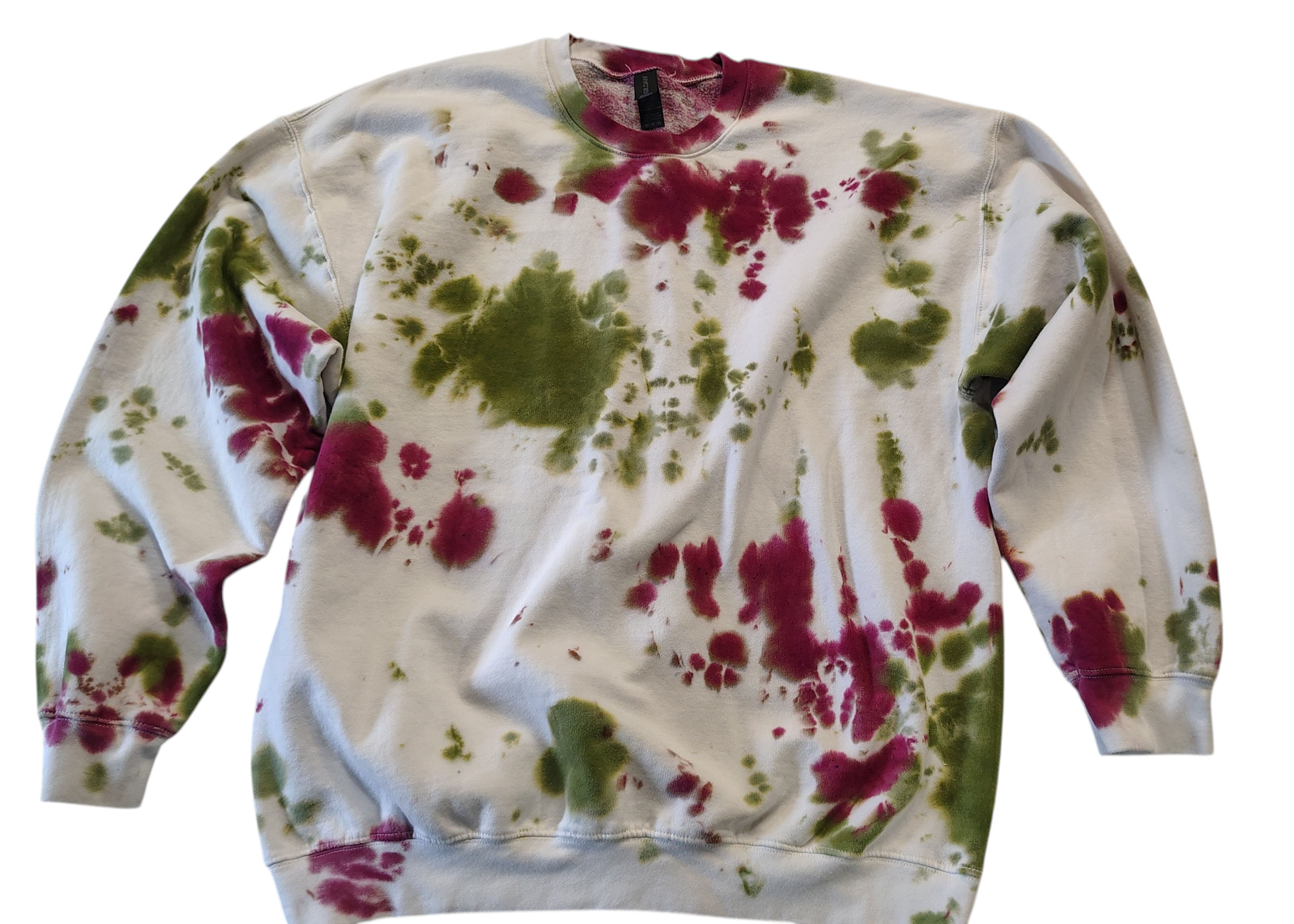 Woodland Berry Tie Dye Sweatshirt -Adult XL - Cottagecore Crewneck