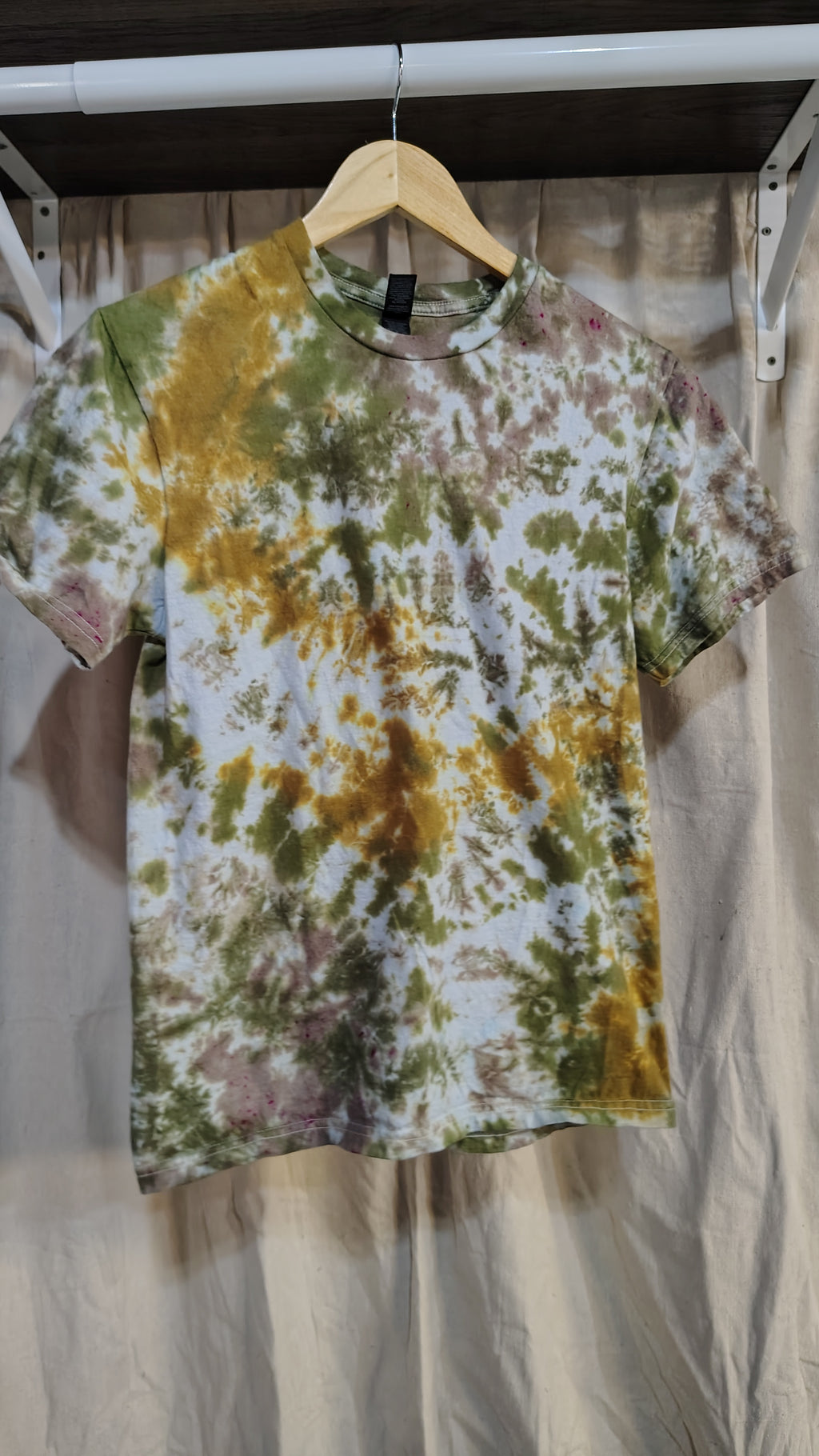 Vintage Moss Scrunch Shirt - Adult S - Handmade Tie-Dye