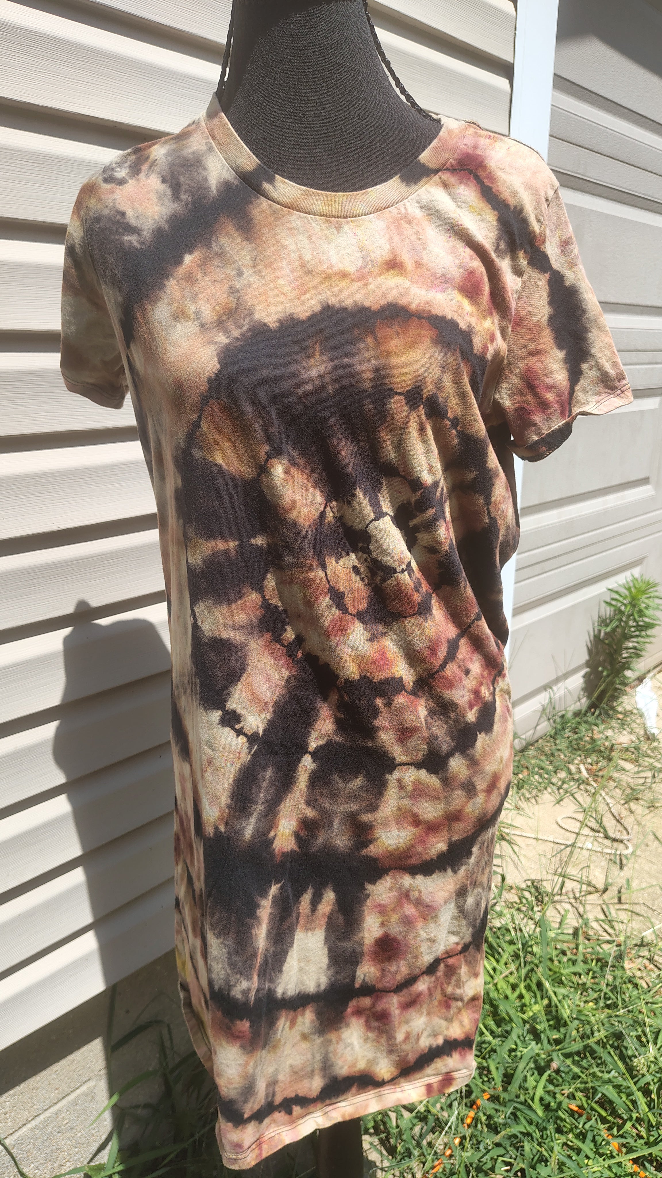 Rusted Canyon Geode Dress – Adult XL – Handmade Ice Dye