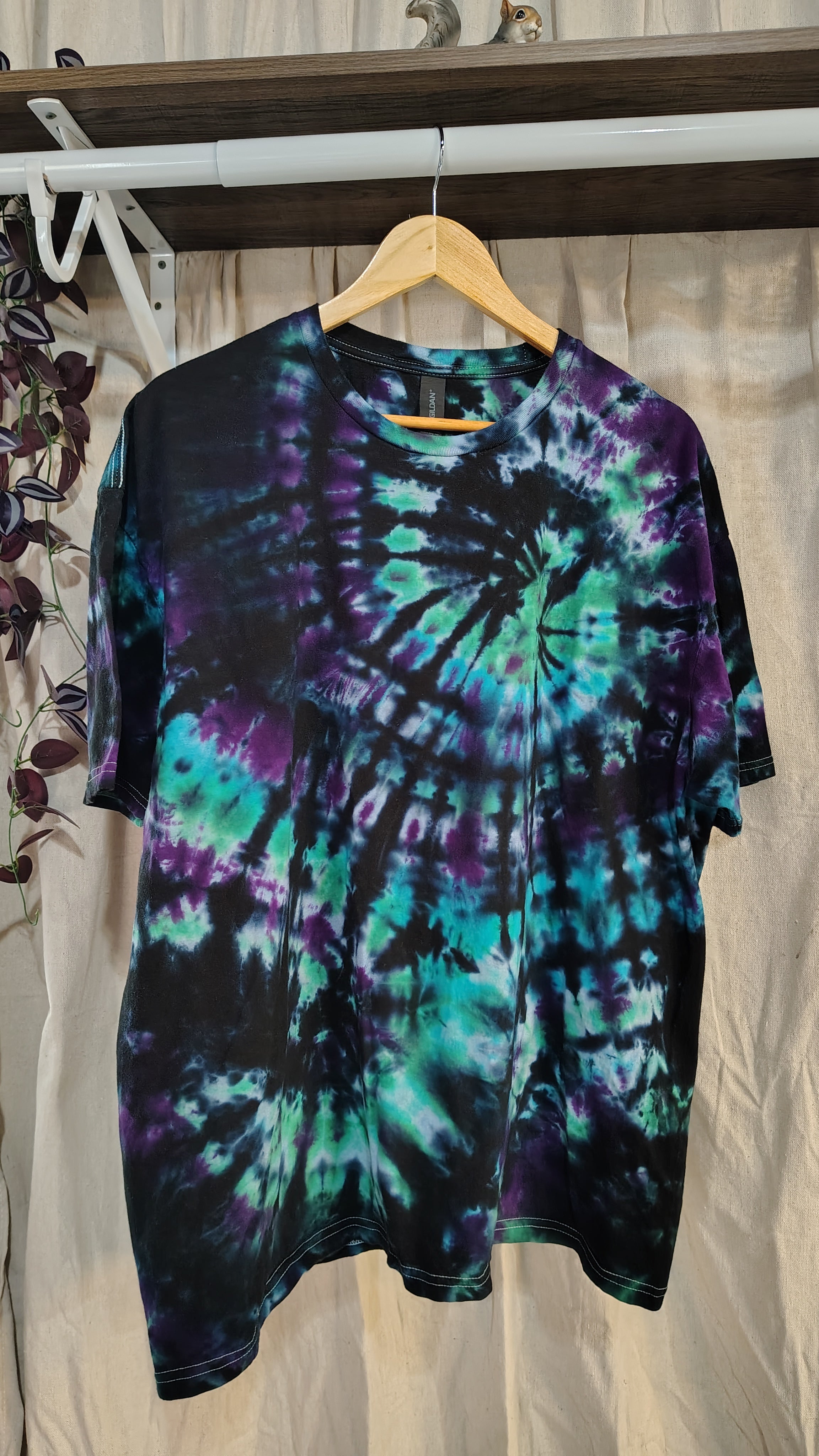 Aurora Spiral Shirt - Adult 2X - Handmade Tie Dye